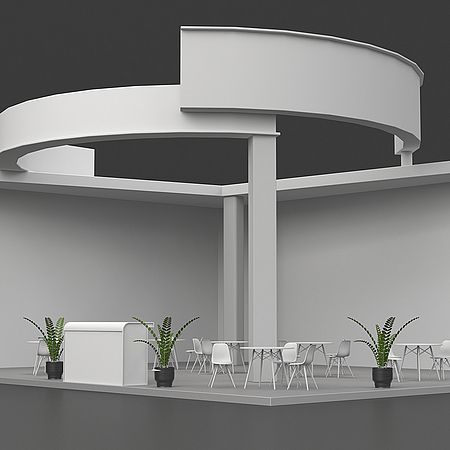 Generated representation of a trade fair stand